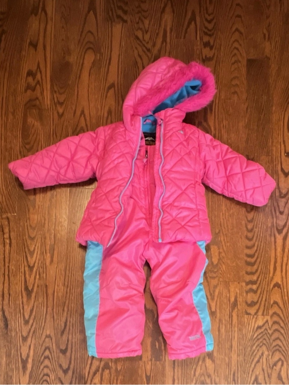 Pacific Trail Girls 24M/2T Pink Hooded Insulated Snowsuit Set Jacket Snowpants